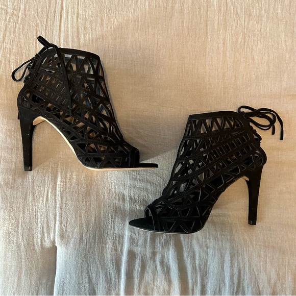 Zara Caged Heels Sz 7 1/2 - Picture 8 of 14